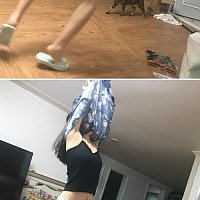 팬티만 쳐입은 미친년